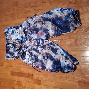 Women's tye dye strapless jumpsuit